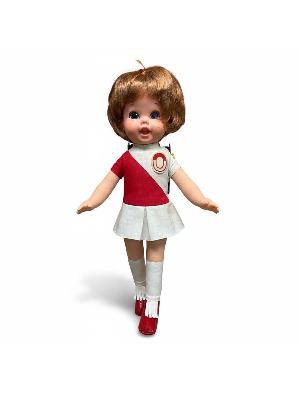 Vintage 1970 Mattel Oklahoma Sooners Talking Cheerleader Pull String Doll 12"